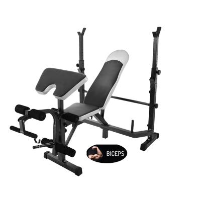 China Modern Hot Sale Multi Station Weight Press Bench Leg Loop Home Gym Weighs Equipment Commercial Adjustable Bench for sale