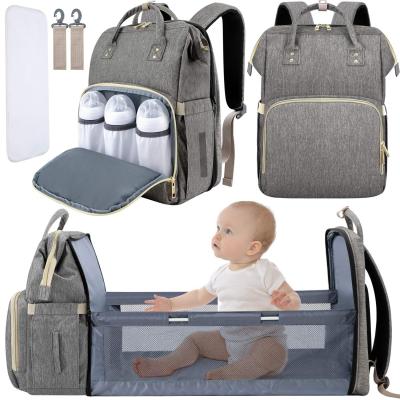 China With Multi Functional USB Travel Mom Baby Diaper Bag Large Capacity Backpack Custom Bags for sale