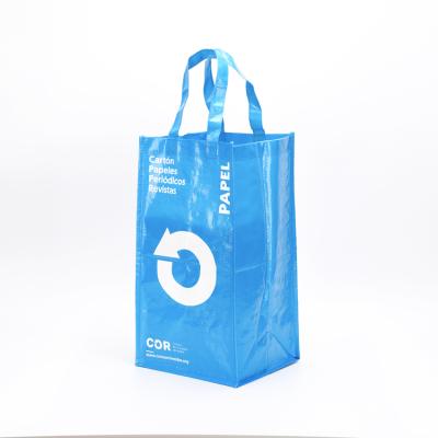 China Eco Friendly Recycled Laminated PP Woven Shopping Bag Plastic Packaging Eco Friendly for sale