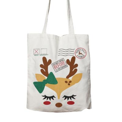 China Customized Handled Printed Eco-friendly Cotton Tote Bag 100% Cotton Canvas Shopping Bag for sale