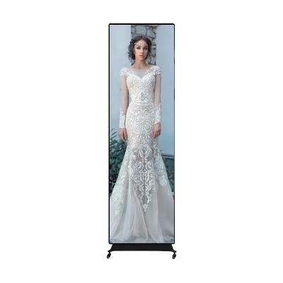 China Maw K2.5 Indoor Floor Standing LED Poster 4G WiFi USB Mirror Poster Mobile LED Display Screen 1902*572*43mm for sale