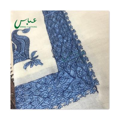 China 2021 Square Embroidery High Quality Woolen Scarf Yashmagh Men's Muslim Scarf for sale