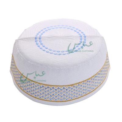 China Bulk Current Hard Character Saudi Hat Prayer Hat For Men's Muslim Prayer Hat for sale