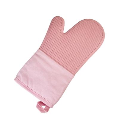 China Waffle Kitchen BBQ Grill Double Pot Holders Heat Resistant Cotton Waffle Gloves Oven Mitts for sale