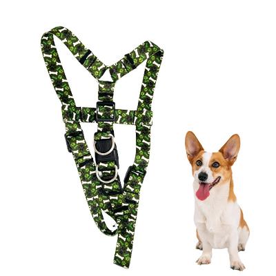 China Padded Durable Sublimation Dog Harness Set No-Pull Pet Harnesses Vest Camouflage Color Adjustable Pet Vest for sale