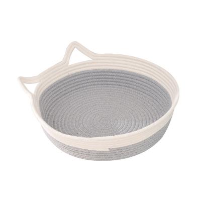 China Available Breathable In All Seasons Cotton Rope Storage Basket Dog Kennel Cotton Yarn Pet Cat Litter Pet Supplies Manual Easy To Clean for sale