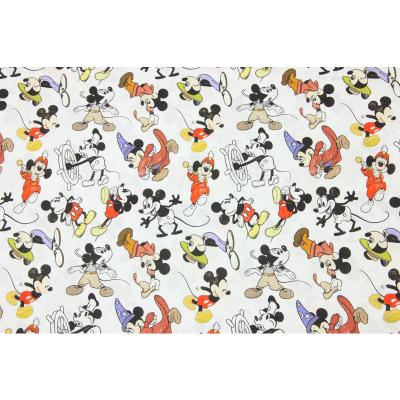 China Organic Factory Wholesale Price Provide Customized Pattern And Dropshopping 110g/yard 100% Cotton Woven Fabric Printed Cartoon Mouse for sale