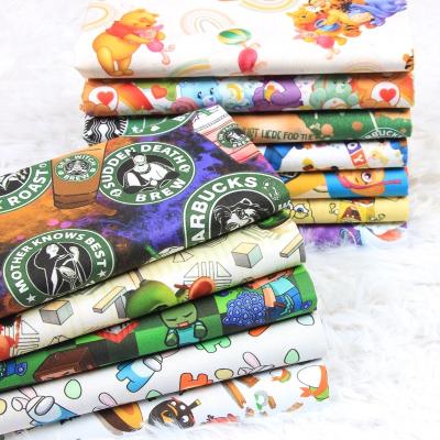 China Factory Organic Wholesale Price Provide Customized Pattern And Dropshopping 100% Plain Woven Cotton Fabrics Printed Cartoon By The Yard for sale