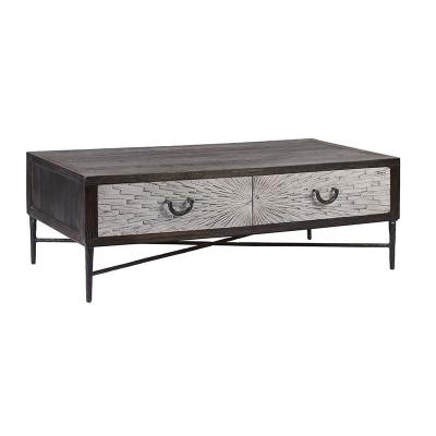 China New Arrival Antique Modern Furniture Cocktail Large Size Recycled Elm Coffee Table for sale