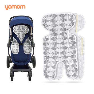 China Breathable Baby Stroller Seat Cover 3D Air Mesh Cool Car Seat Pad Mat Summer Baby Full Body Support Soft Durable Cushion Cover for sale