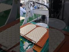 dish warm-keeper pad silicone application by automatic glue dispensing robot