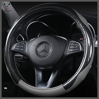 China PU Hot Sale Car Steering Wheel Carbon Fiber Leather Cover for sale