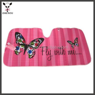 China PE Butterfly Pattern Designer Windshield Sun Shade Sun Shade Car for sale