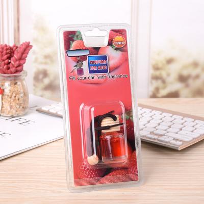 China Fruit Car Oil Bottle Fruit Perfume Air Freshener Car Perfume Hanging Pendant Ornaments WITH 6 Scents for sale