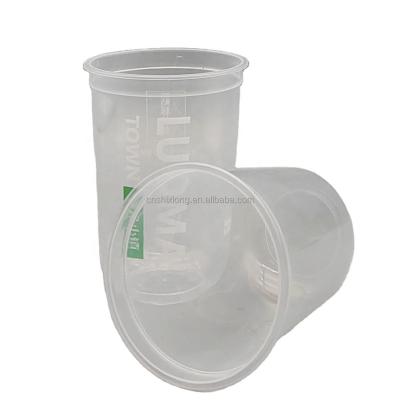 China Custom Printed Disposable Single Wall Clear Packing 12oz 16oz 22oz 32oz PP Takeway Cups for sale