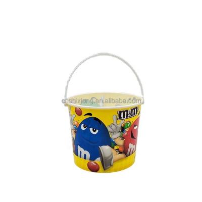 China With Handle Hot Sales For Halloween OEM / ODM Round Shape Plastic Chocolate Bucket for sale