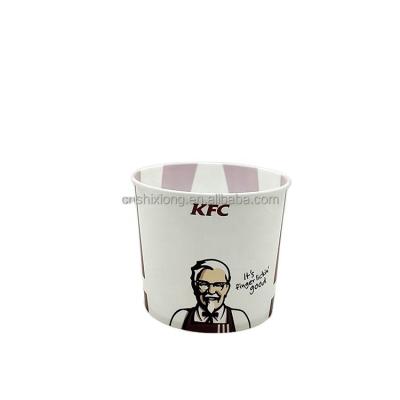 China Popular Single Wall Size 85oz Volume For Party Cinema PP French Fries Buckets Plastic Chicken Baskets for sale