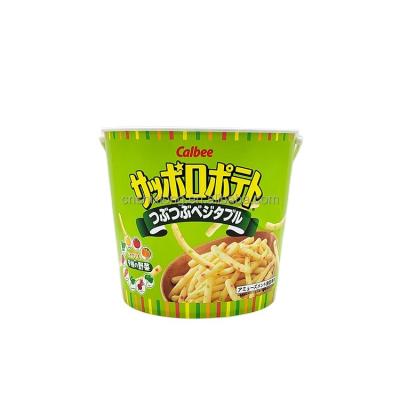 China With Handle Customized Logo Food Grade PP Material With Lid With Handle Potato Chips Container for sale