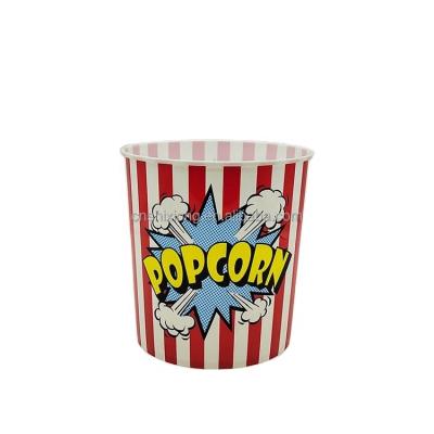 China Wholesale 5L Large Capacity Single Wall Custom Plastic Pail Snack Popcorn Reusable Packing Bucket for sale