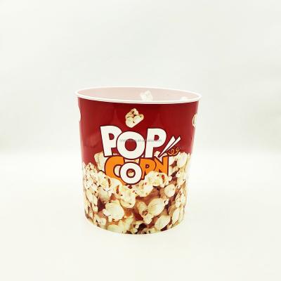 China 7L Capacity Single Wall Custom Wholesale Plastic Bucket Fried Chicken Snack Popcorn Packing Reusable Bucket for sale