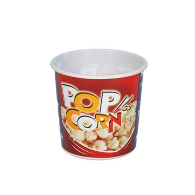 China New Design High Quality Single Wall Food Grade Popcorn Plastic Ice Cream Bucket With Lid for sale