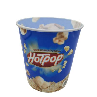 China Professional Manufacturing Cheap Single Wall Round White Custom Plastic PP Popcorn Bucket for sale