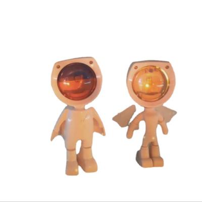 China Cartoon Astronaut Robot Sunset Lamp RGB DIY Indoor Atmosphere Lamp for sale