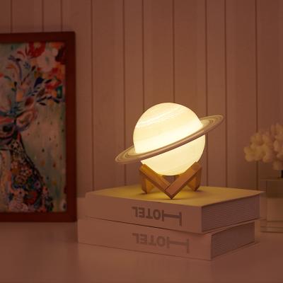 China Faceted Cover Led Home Atmosphere Saturn Lamp Children's Bedroom Living Room Night Lamp Moon Lamp for sale