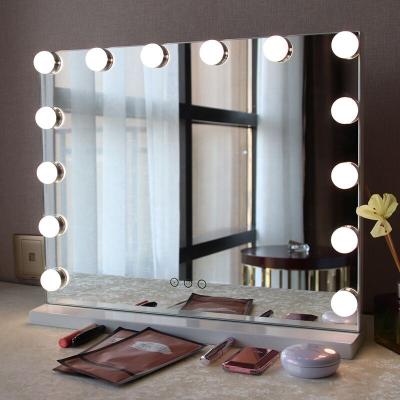 China Hotel wall bluetooth illuminated hollywood backlit makeup led bathroom mirror with light for sale