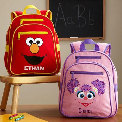 China Other Hot Selling Cartoon Backpack Sesame Street Polyester Children School Bag Kids Backpack High Quality for sale