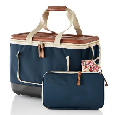 China Insulated Canvas Insulated Rolling Cooler Bag With Wheels for sale