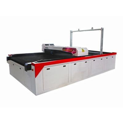 China VISION SYSTEM sublimated sports jerseys fabric laser cutter with vision cameras scanning system for sale