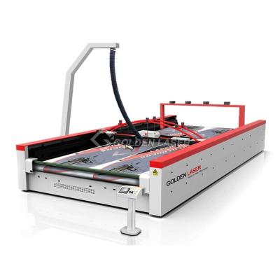 China VISION SYSTEM Dye-sublimated textile laser cutting machine for large format banners and graphics for sale