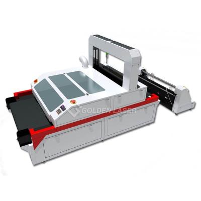 China VISION laser SYSTEM cutting cutting sublimation fabric, vision laser plotter cutter for sale