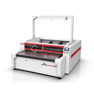 China VISION SYSTEM Smart vision CO2 laser cutting machine for dye sublimated textile printed with 1610 camera for sale