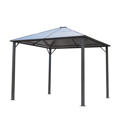 China Luxury Outdoor Gazebo Outdoor Gazebo Party Tent Garden Aluminum Gazebo Tent With PC Translucent Roof 3*3M for sale