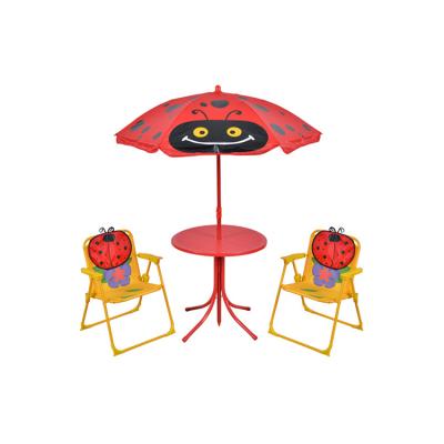 China Outdoor Chair Kids Patio Set Picnic Weather Furniture Folding Table Table With Removable Umbrella For Outdoor Garden for sale