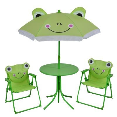 China 2021 Goods hotsale kids furniture kids table and chair with 4pcs umbrella kids garden set for beach for sale