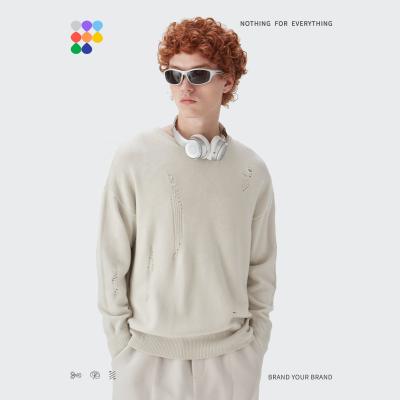 China ODM service Anti-wrinkle breaking sweater pure fashion multi-color loose men's sweater new design for sale