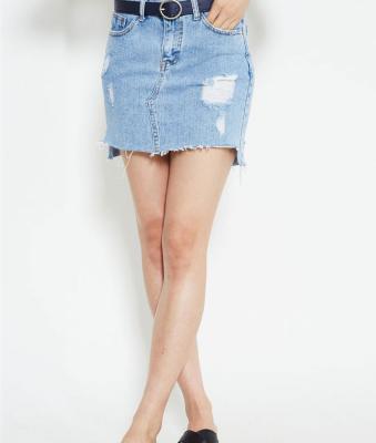 China Plus Size Women's Mini Skirt Denim Lattice Pattern Micro Skirt for sale