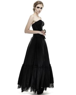 China Plus Size Punk Rave Dress Black Gothic Steampunk Casual Dress Even Long Wedding Formal Dress for sale