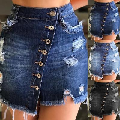 China 2021 New Fashion Amazon Sale Women Anti-static Hot Jeans Mini Short Skirt Girls Dress for sale