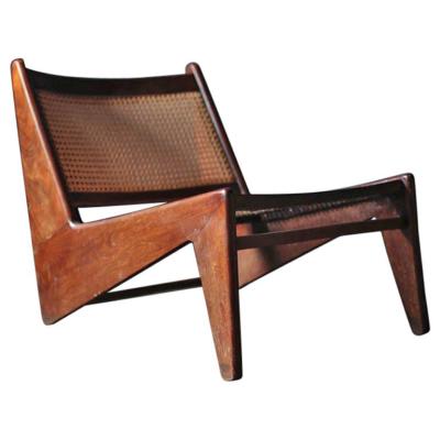 China Adjustable (Other) Relax Armless Chair Rattan Kangaroo Natural Wood Lounge Chair for sale