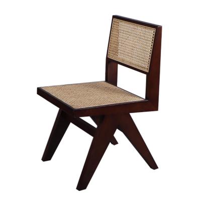 China Dining Chair Simple Design Wood Rattan Indoor Solid Wood New Armchair Dining Chair for sale