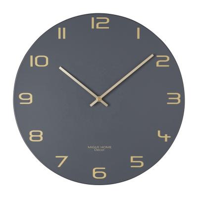 China Factory Wholesale 12inch 30cm Modern Minimalist MDF Design Wall Clock for sale