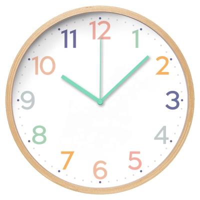 China Nordic Modern Hot Sale 10inch Minimalist Custom Wooden Wall Clock Home Decoration for sale