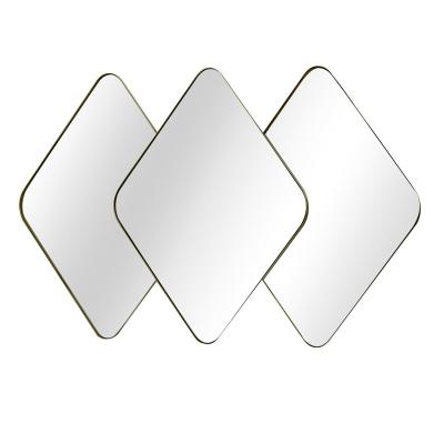 China Modern Metal Framed Mirror Squared Decorative Wall Mirror For Living Room And Bathroom for sale