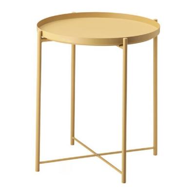 China Yellow Folding Single Layer Folding Tables Coffee Table For Office Room And Living Room for sale