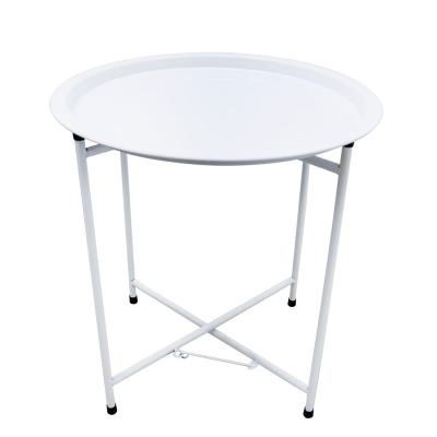 China Wholesale Small Metal Folding Occasional Dining Side Coffee Table For Living Room And Office for sale