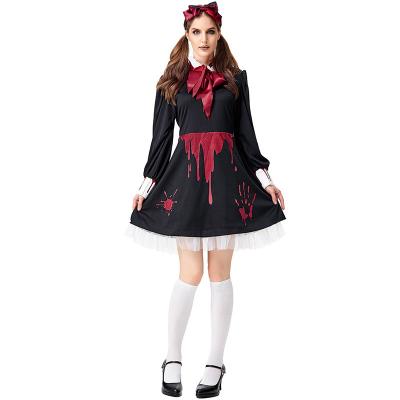 China Costume Plus Size Halloween Party Revels Show Horror Ceramic Dolls Curse Evil Spirits Magic Dolls and Kids Adult Costumes for sale